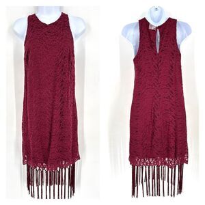 NwT Lush cocktail Lace & Fringe Dress Small wedding party flapper costume